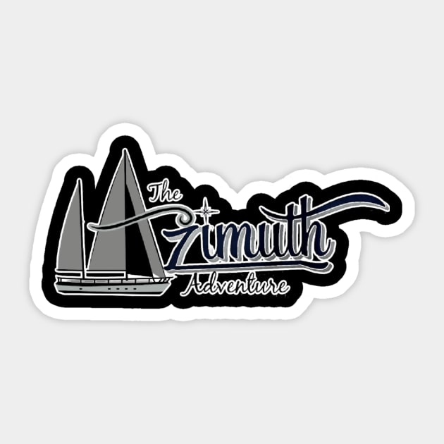 The Azimuth Adventure Logo 2 Highlighted Blanco Sticker by The Azimuth Adventure